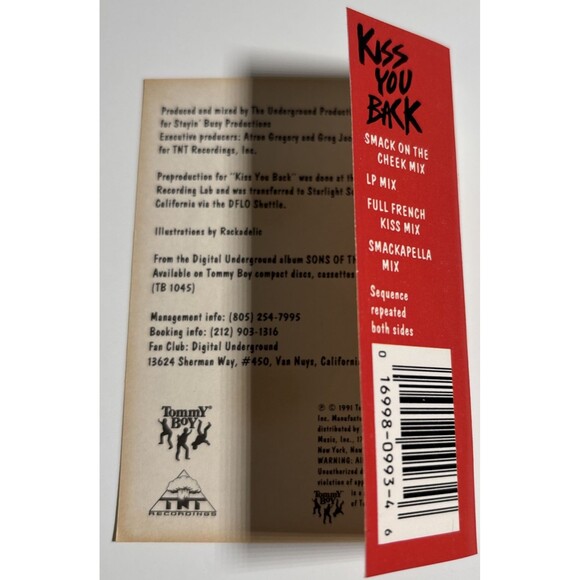 Digital Underground – Kiss You Back Cassette MAXI Single  Tommy Boy 1991 - Picture 6 of 7